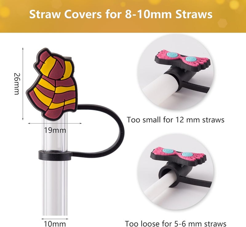 YuJoyC 6Pcs Silicone Magic Straw Covers Cap for Stanley Cup 30&40 Oz, Reusable Straw Toppers for Stanley Cup Accessories Tumbler with Handle for Water Bottle - Image 2